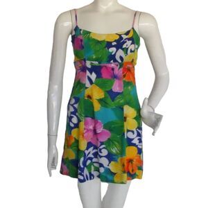 JAMS WORLD Mini Dress, XS,  Floral print, Spaghetti Straps, Back zipper